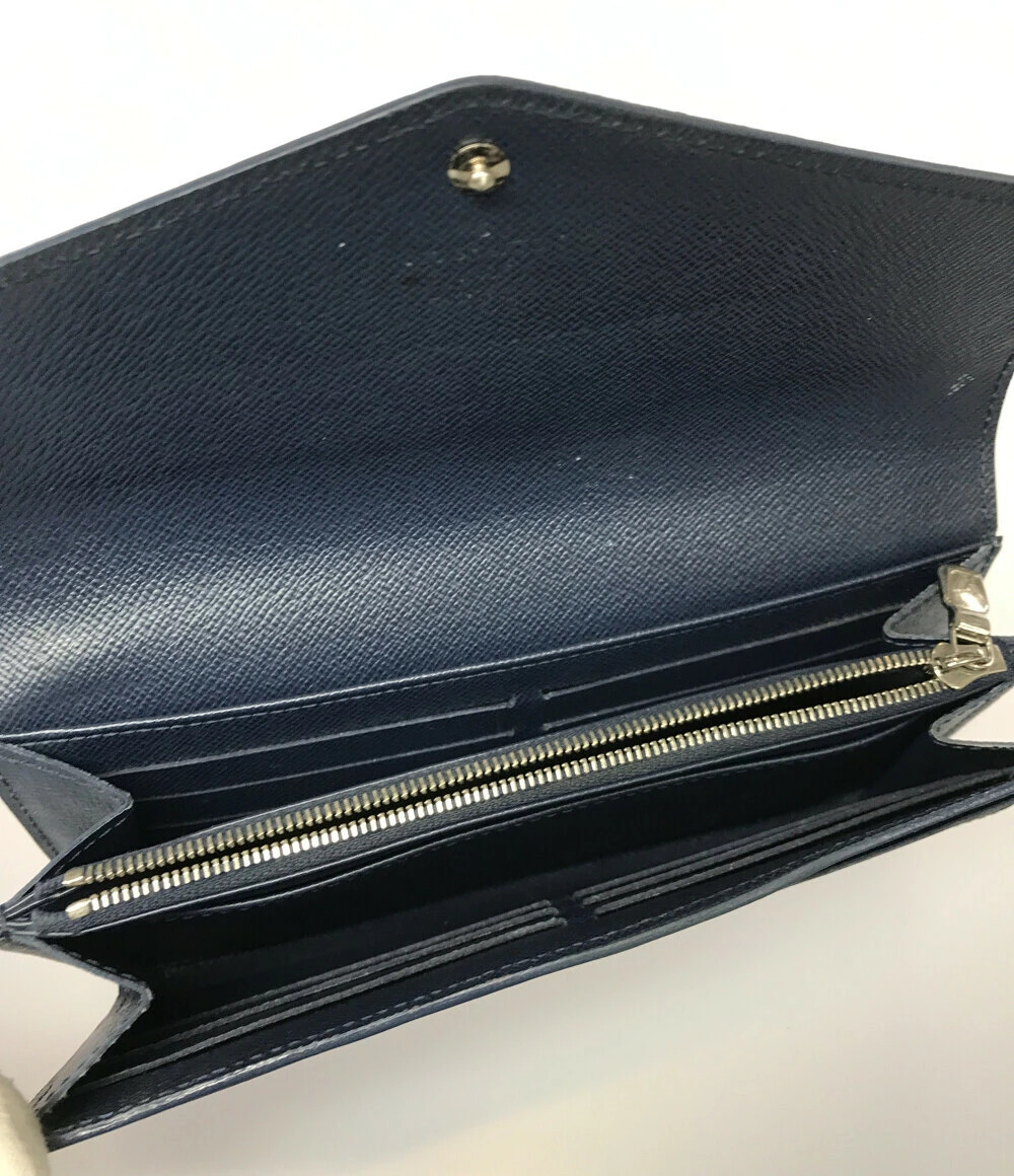 Louis Vuitton Epi Wallet Blue Portefeuille Long Sarah Indigo Blue